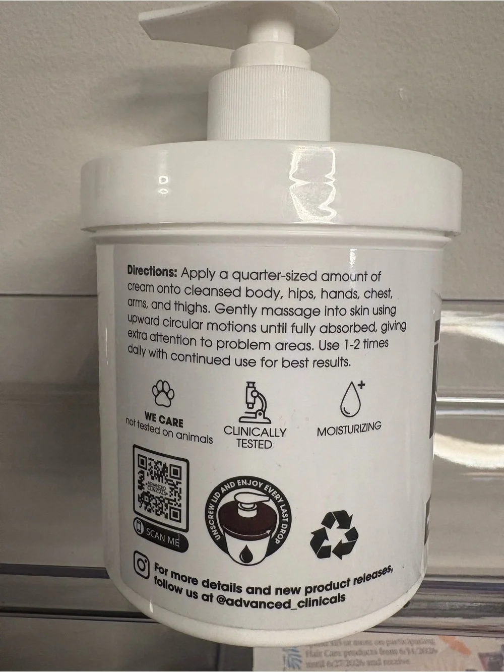 Advanced Clinicals Manuka Honey Restore + Hydrate Body Cream